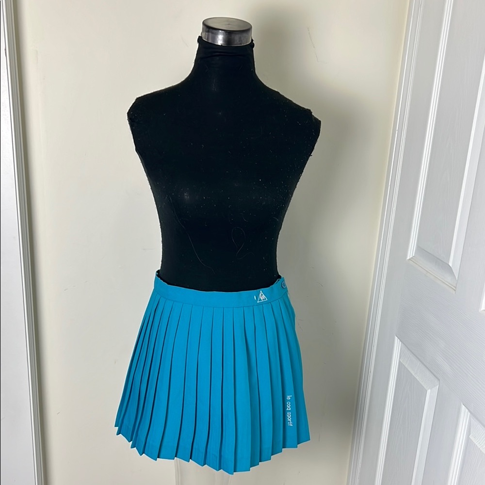 Le Coq Sportif Vintage Blue Skater Tennis Mini Skirt